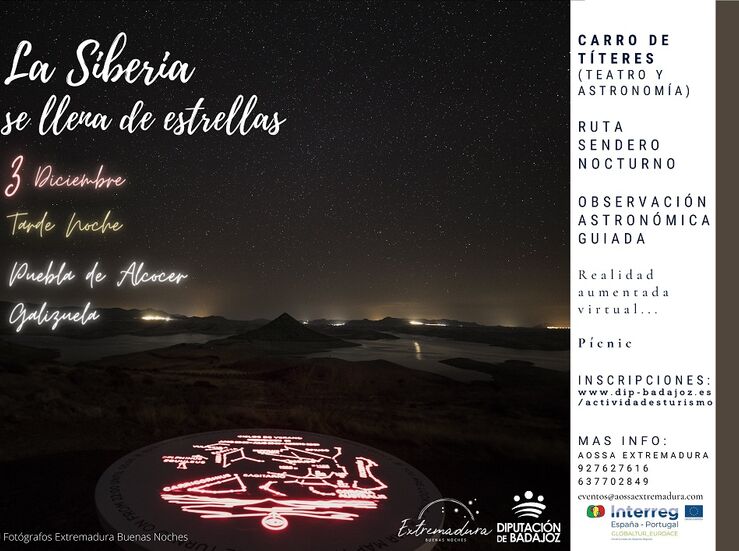 Reina Puebla de Alcocer y Olivenza celebrarn jornadas de astroturismo transfronterizas