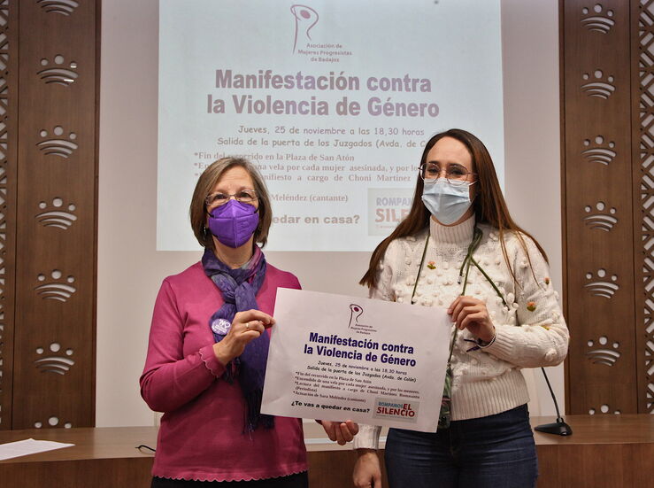 La Asociacin de Mujeres Progresistas de Badajoz organiza una manifestacin ante el 25N