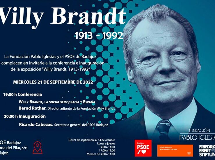 Conferencia en sede PSOEBadajoz aborda la figura de Willy Brandt y la socialdemocracia