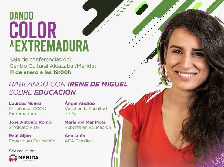 Irene de Miguel inicia campaa Dando Color a Extremadura con acto sobre educacin