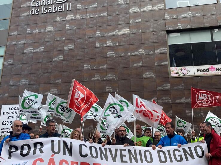 Trabajadores de Canal Isabel II en Cceres plantean realizar una protesta en Madrid