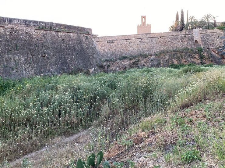 Cerrado el acceso a la ladera de la Alcazaba de Badajoz por las obras de recuperacin