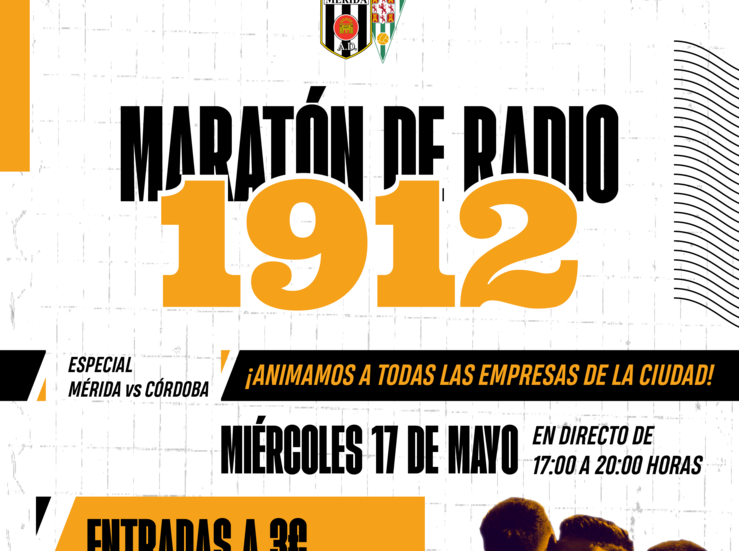 La AD Mrida organiza un maratn de radio para conseguir entradas a 3 euros 