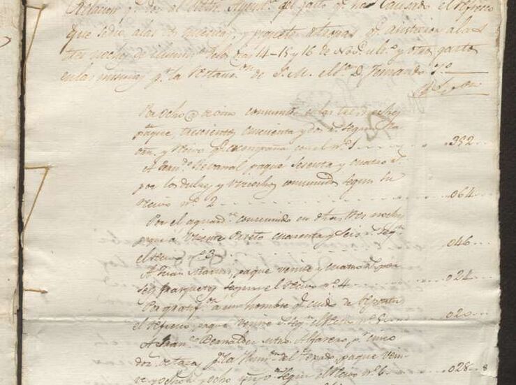 Archivo Provincial Badajoz expone documento de gastos por vuelta al trono de Fernando VII