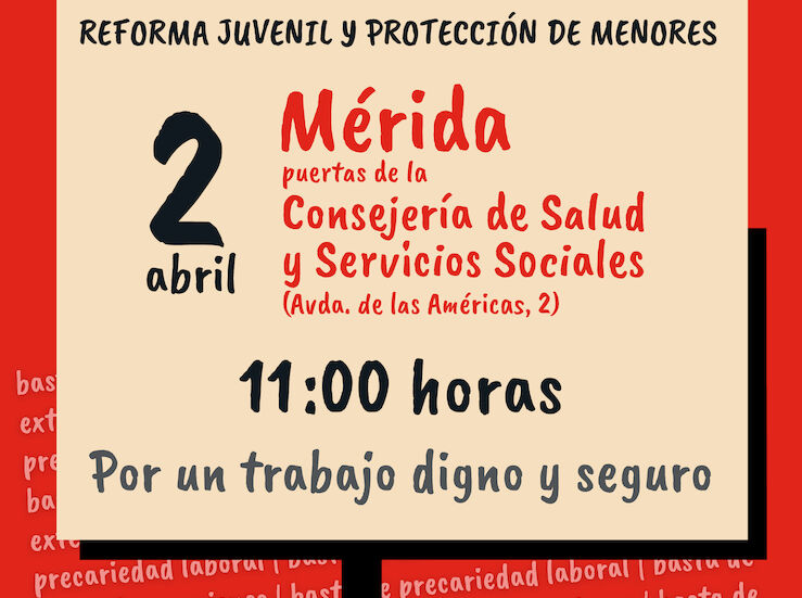 CCOO exigir en Mrida ms seguridad en el sistema de proteccin de menores 