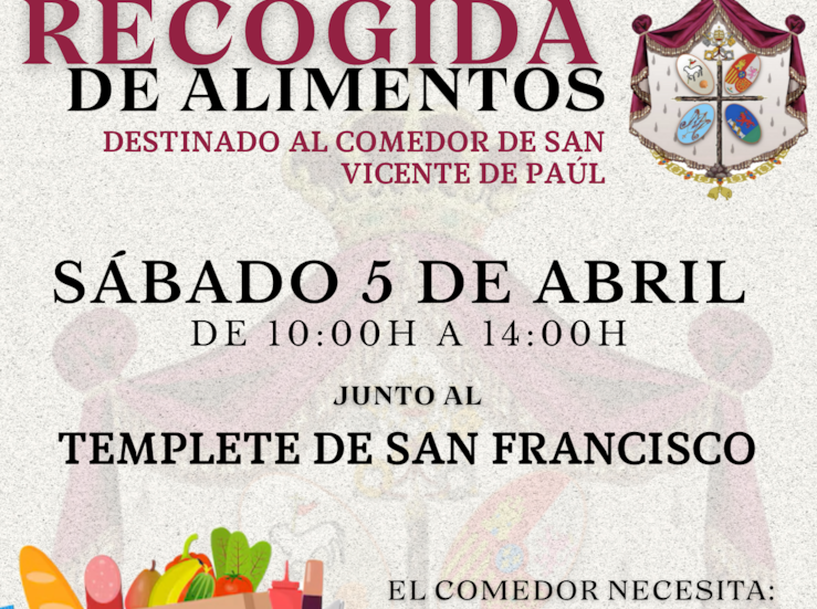 Grupo Joven de la Hermandad de la Veracruz de Badajoz organiza una recogida de alimentos
