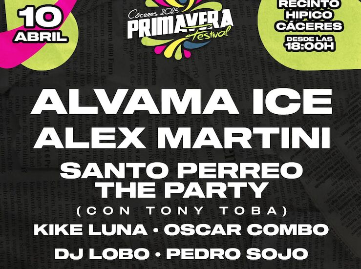 El XIII Primavera Festival reunir en Cceres a miles de jvenes en el recinto hpico