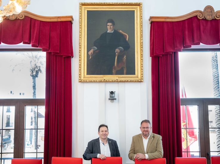 Un cuadro del poltico Jos M Calatrava luce en saln de plenos del Ayuntamiento Mrida