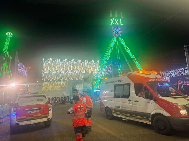 El domingo de la Feria de San Juan de Badajoz se salda con 11 asistencias de Cruz Roja