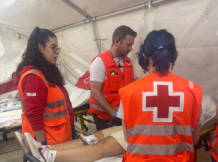 Cruz Roja realiza 41 asistencias este pasado jueves en la Feria de San Juan de Badajoz
