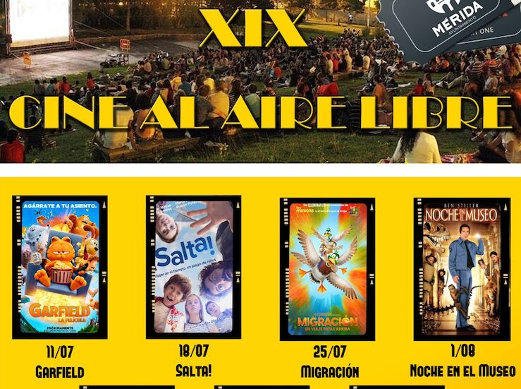 El ciclo de cine de verano en Mrida arranca en el Parque de las Siete Sillas