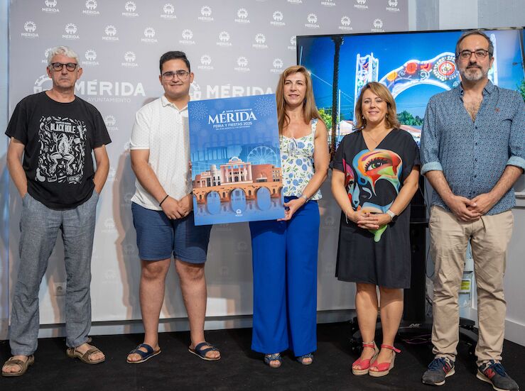 El cartel Feria Monumental de Ismael Gmez Tena anunciar la Feria de Mrida 2025