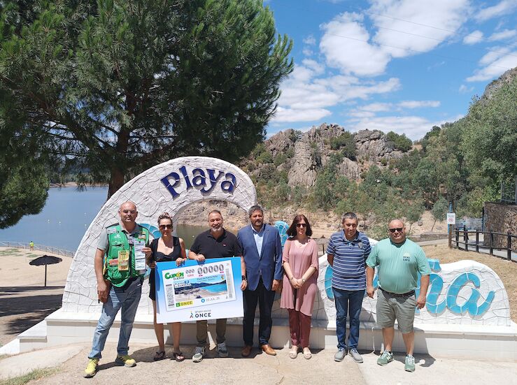 Playa de Puerto Pea en Talarrubias ser la imagen del cupn de la ONCE del 23 de julio