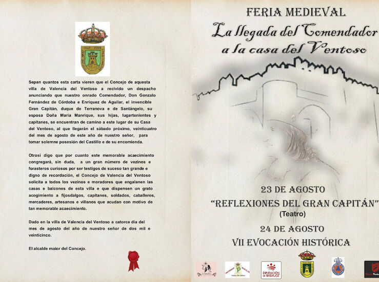 Todo preparado en Valencia del Ventoso para celebrar este fin de semana su Feria Medieval