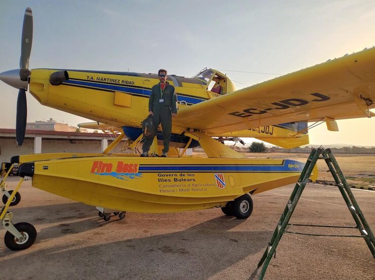 Baleares enva un avin anfibio a Extremadura para ayudar en las tareas de extincin