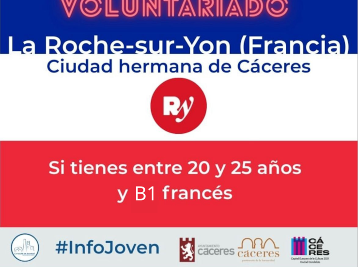 Cceres y La RochesurYon convocan un voluntariado en Francia para jvenes cacereos