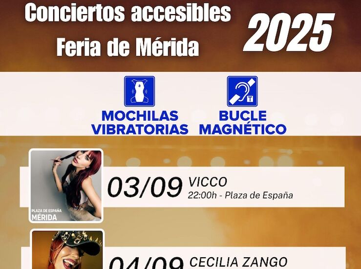 Conciertos de la Feria de Mrida sern accesibles con bucle magntico y mochila vibratoria