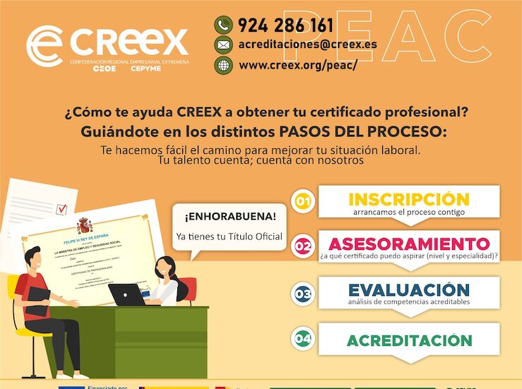 Con CREEX puedes obtener gratis ttulo oficial del Ministerio solamente con tu experiencia