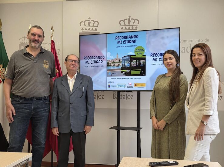 Ruta en bus dirigida a personas con Alzheimer recorrer lugares emblemticos de Badajoz