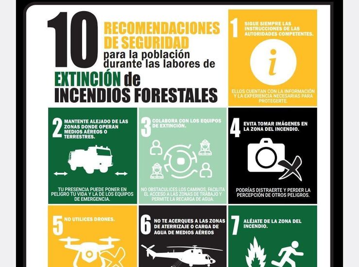 Declogo de consejos para que los extremeos sepan cmo actuar ante un incendio forestal