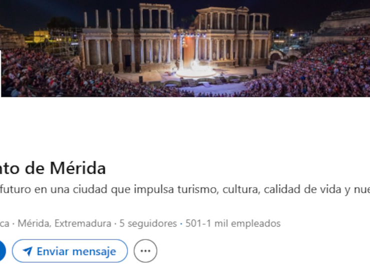 El Ayuntamiento de Mrida abre su canal oficial en LinkedIn para reforzar su comunicacin 