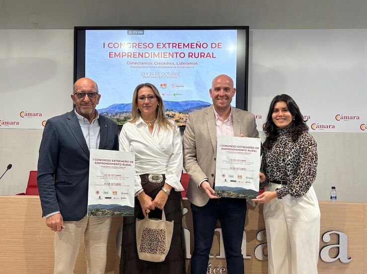 Jvenes empresarios en I Congreso de Emprendimiento Rural en Montnchez y Cceres