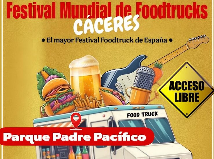 Festival Mundial de Foodtrucks regresa al parque Padre Pacfico de Cceres este finde