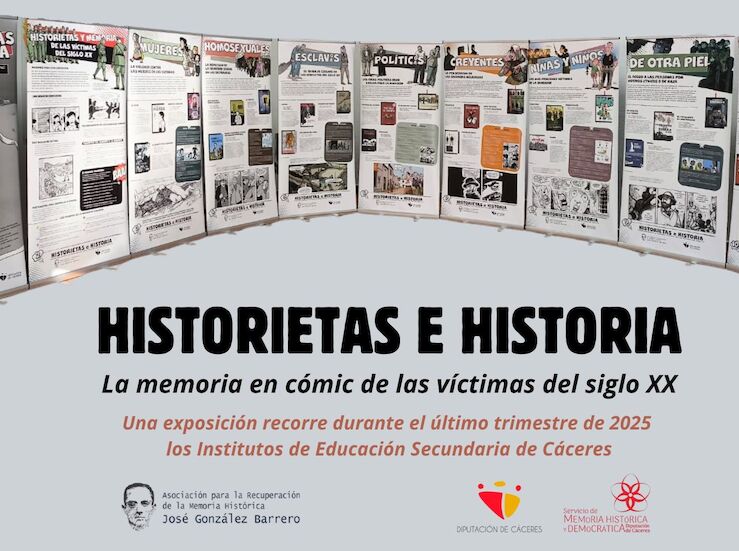 Una muestra de cmic en institutos de Cceres ensea la memoria de conflictos del siglo XX