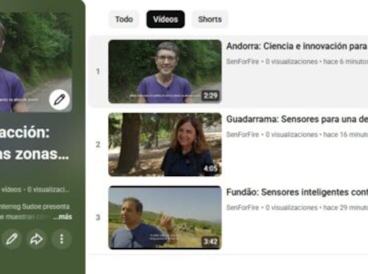 SenForFire lanza una serie de vdeos sobre su red de sensores contra incendios forestales