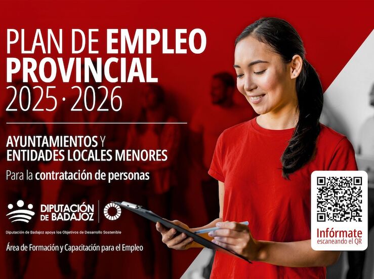 Diputacin Badajoz publica resolucin del Plan de Empleo Provincial 2026 con 71 millones