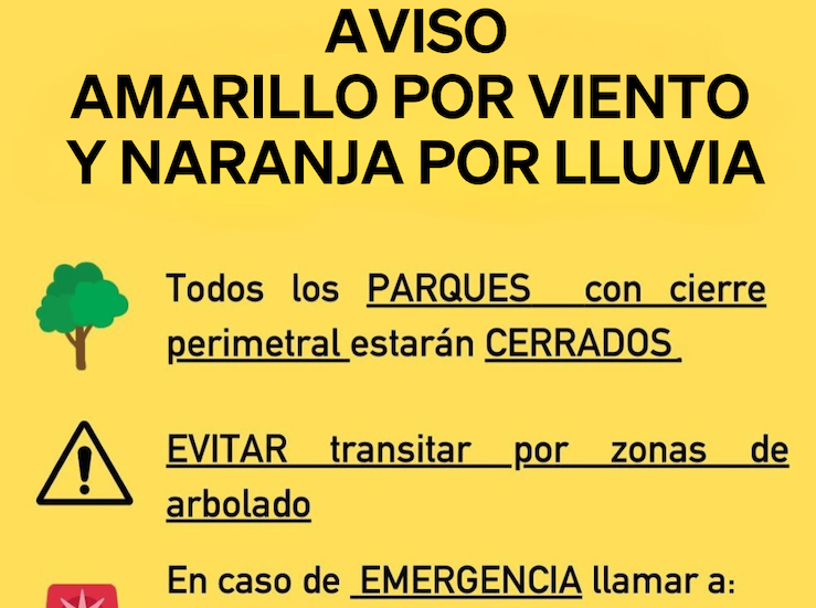 Cceres cierra parques suspende actividades en polideportivos y evala daos del temporal