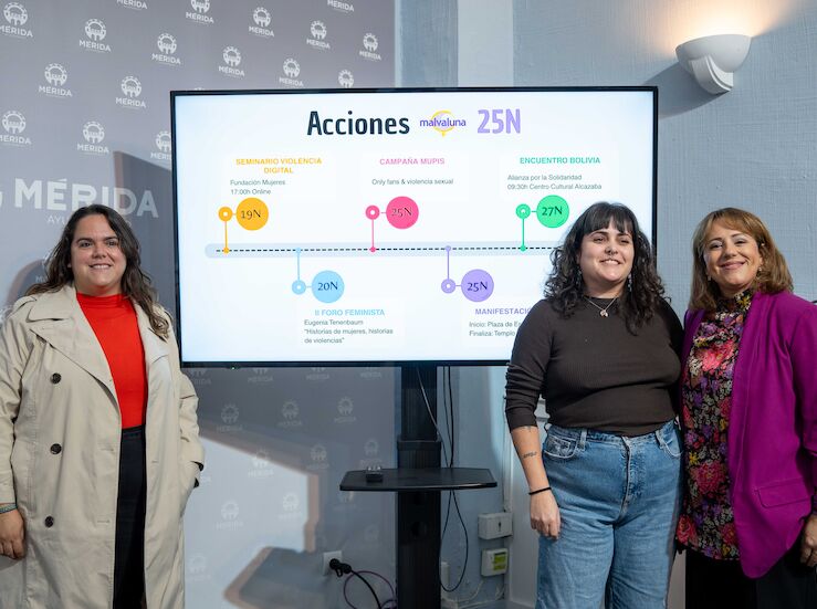 Asociacin de Mujeres Malvaluna presenta su calendario de actos en Mrida ante el 25N 
