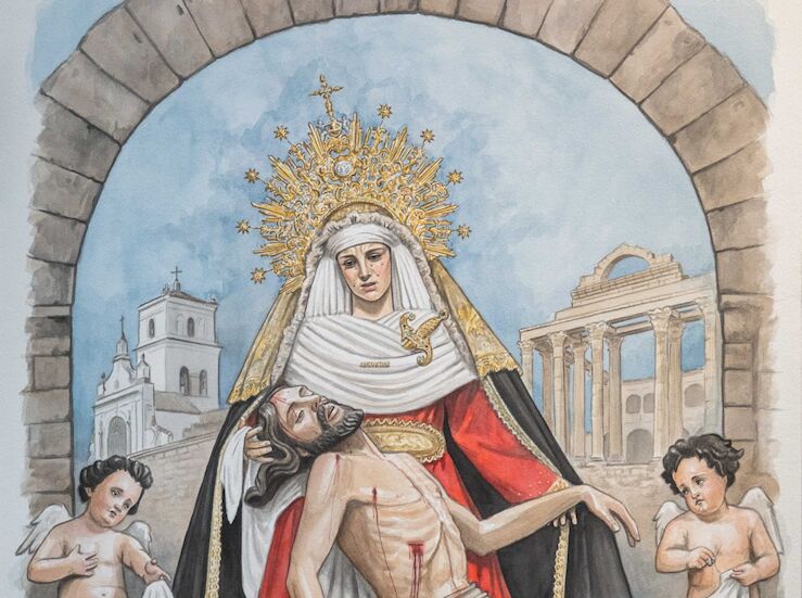 La Virgen de las Angustias de Los Ferroviarios anunciar la Semana Santa de Mrida 2026