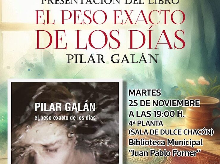 Pilar Galn presenta en Biblioteca Municipal de Mrida libro El peso exacto de los das