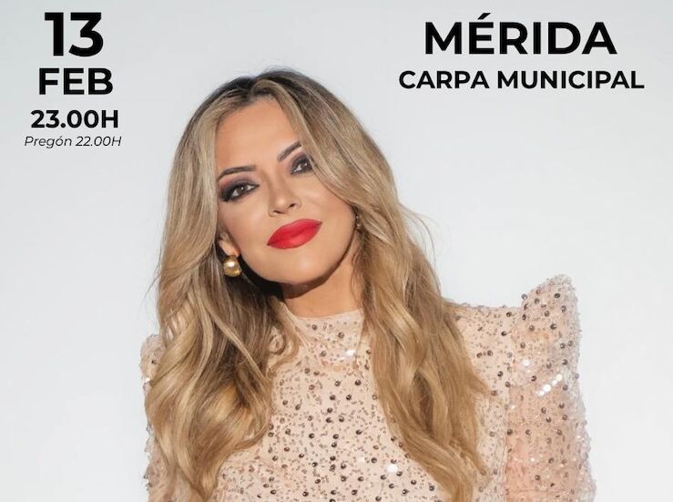 La cantante Merche pregonar el Carnaval Romano de Mrida iniciando su gira nacional