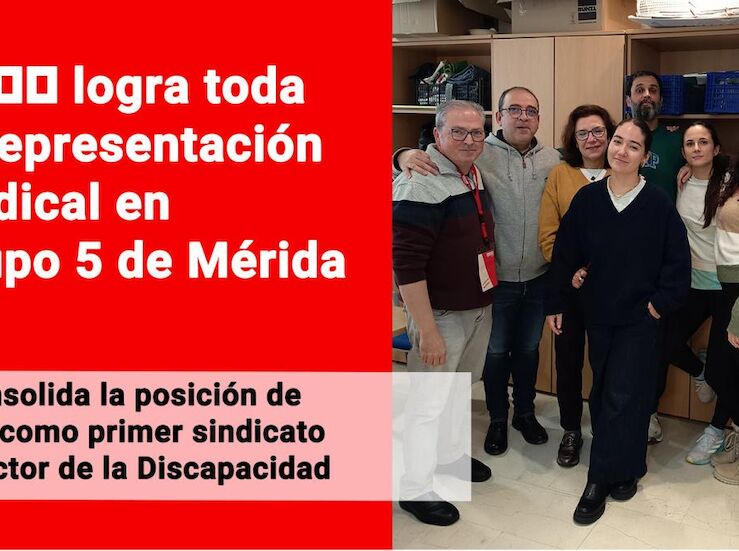 CCOO consigue los tres delegados que se elegan en Grupo 5 de Mrida