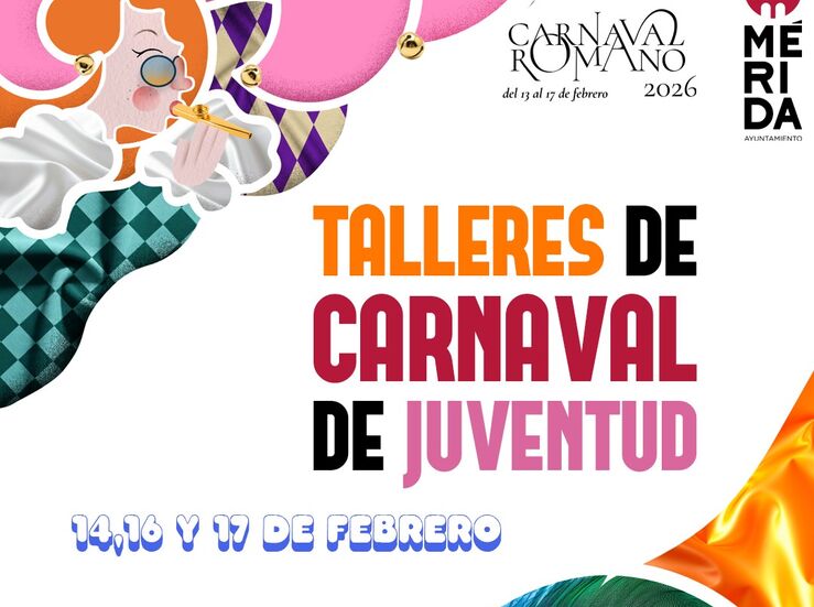 El Ayuntamiento de Mrida oferta 180 plazas para los talleres de Carnaval 
