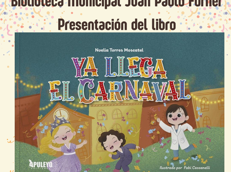 Noelia Torres Moscatel presentar en Mrida su libro Ya llega el Carnaval
