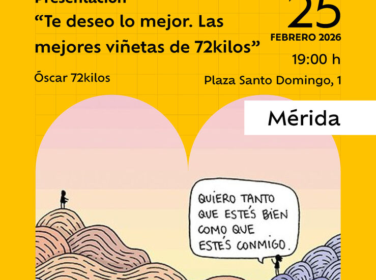 scar Alonso lleva a Mrida el libro Te deseo lo mejor Las mejores vietas de 72Kilos