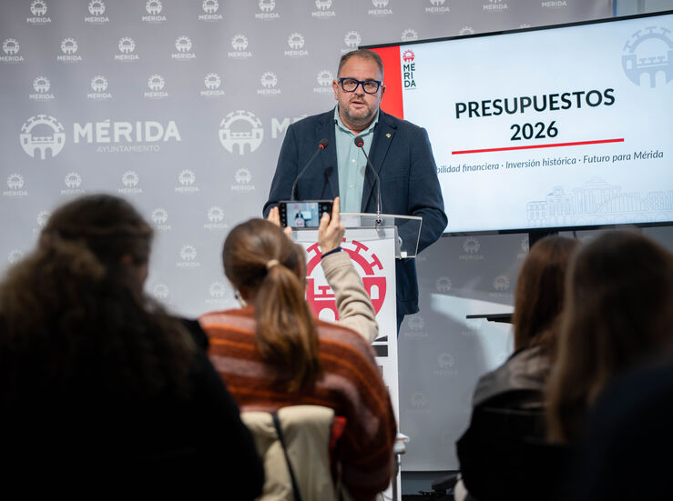Ayuntamiento de Mrida contar en 2026 con los presupuestos ms elevados de su historia