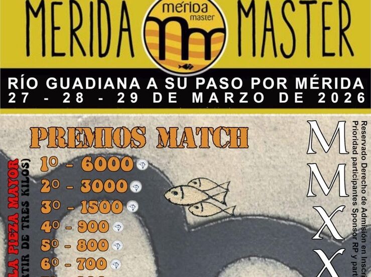 El ganador del Premio Match del Mster de Pesca de Mrida recibir 6000 euros