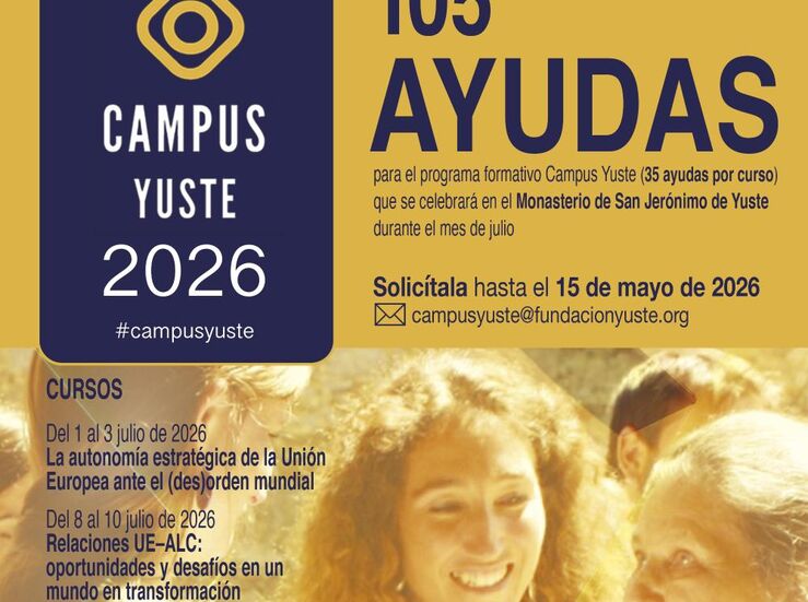 La Fundacin Yuste oferta 105 ayudas para los cursos de verano de Campus Yuste