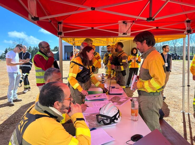 El Plan Infoex participa en un simulacro de incendio forestal entre Extremadura y CyL