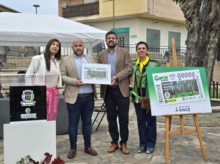 Los Pinares de Talayuela ilustrar el cupn de la ONCE del prximo 28 de abril 