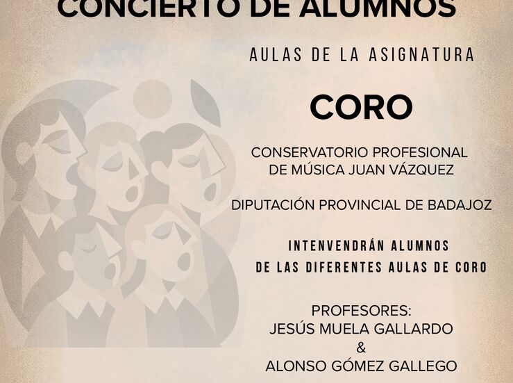 Concierto en Cceres de alumnos del Coro Conservatorio de Msica Juan Vzquez de Badajoz