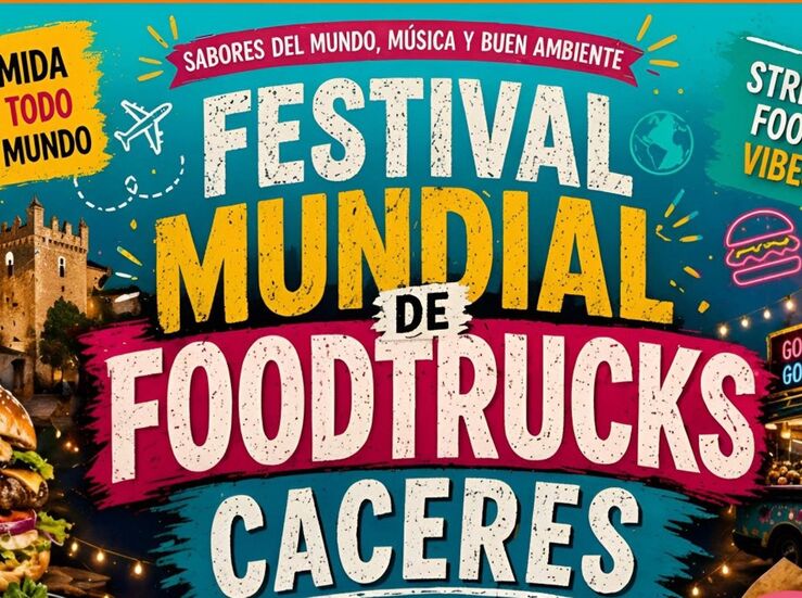 El Festival Mundial de Foodtrucks llega al parque Padre Pacfico de Cceres esta semana