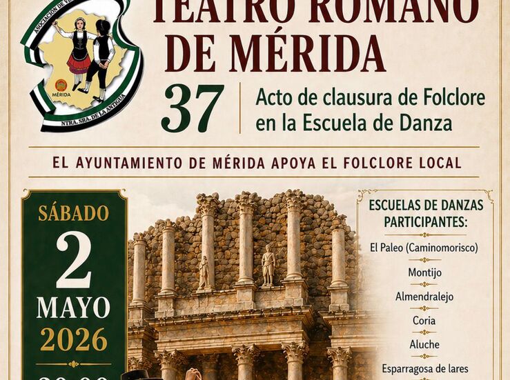 Asociacin Folklrica y Cultural Ntra Sra de la Antigua acta en Teatro Romano de Mrida