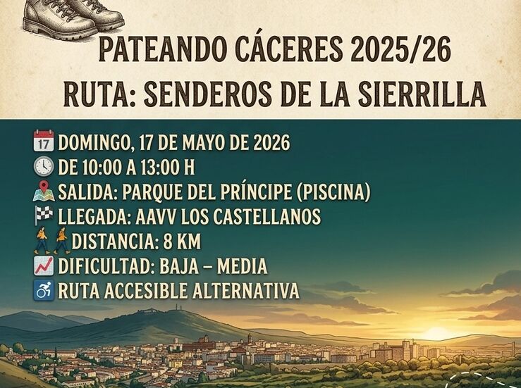 PSOE de Cceres organiza una ruta por la Sierrilla para conoceralrededores de la ciudad