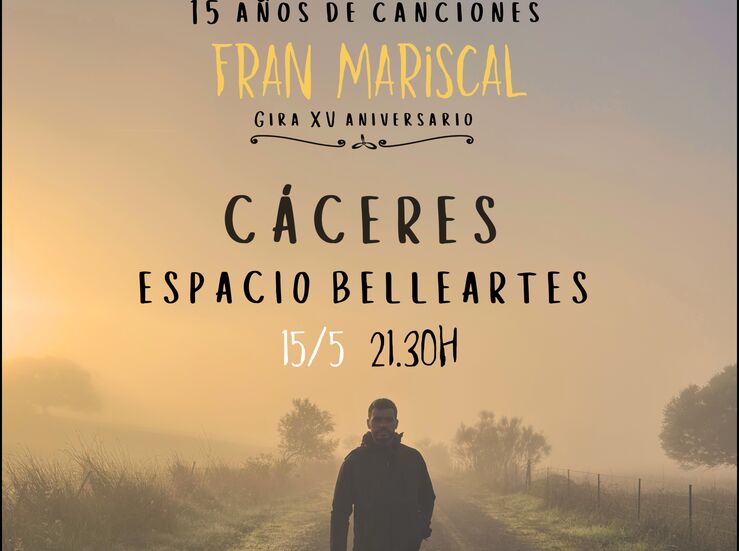 Belleartes Cceres organiza la presentacin de una novela y un concierto de Fran Mariscal
