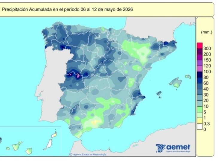 Espaa registra 590 lm2 de lluvia acumulada desde octubre un 21 ms de lo normal